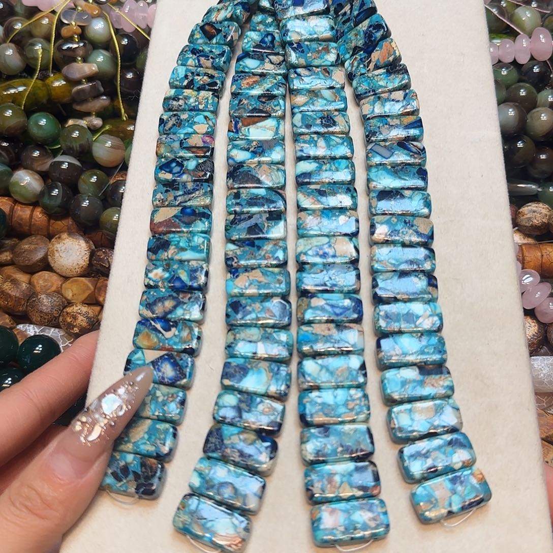 玛瑙/玉髓合金珠宝半成品帝皇石手牌一条