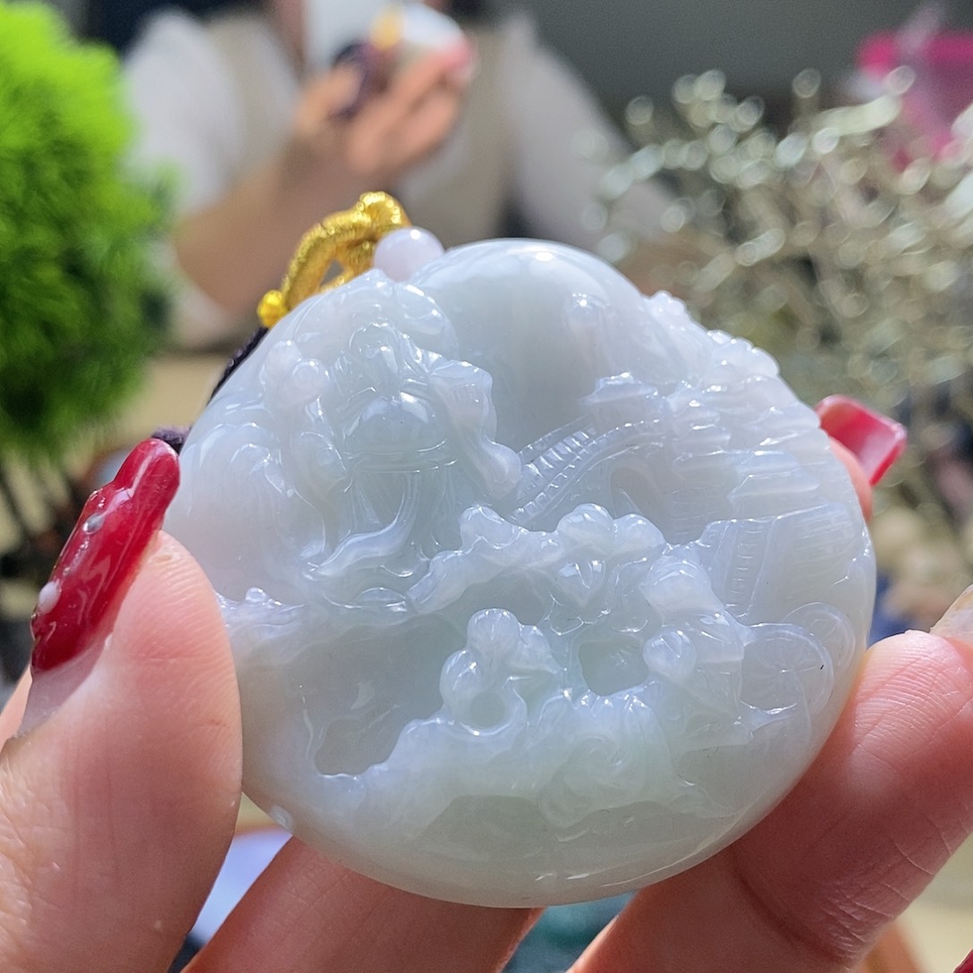 【闪购商品】翡翠颈饰未镶嵌财神