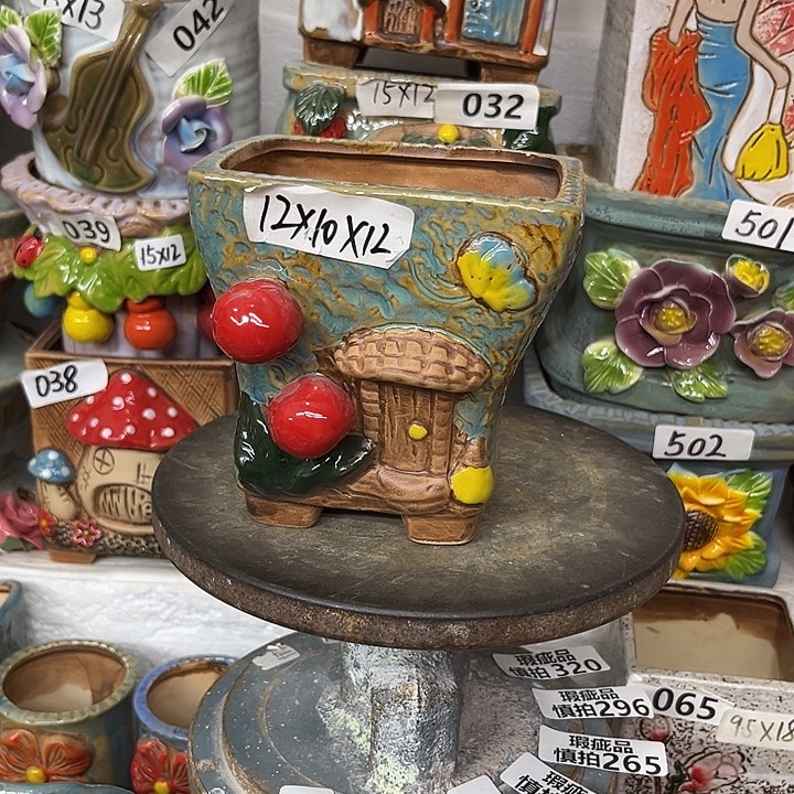 粗陶材质多肉花盆