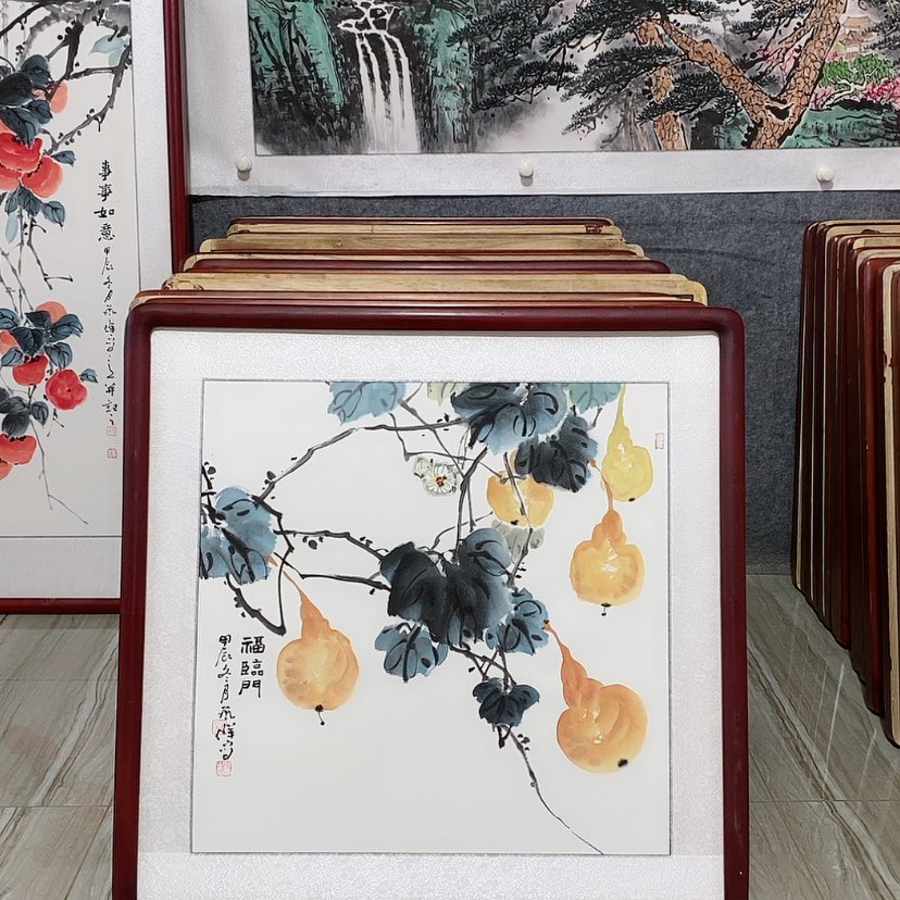 【闪购商品】国画书画作品带框65×65厘米