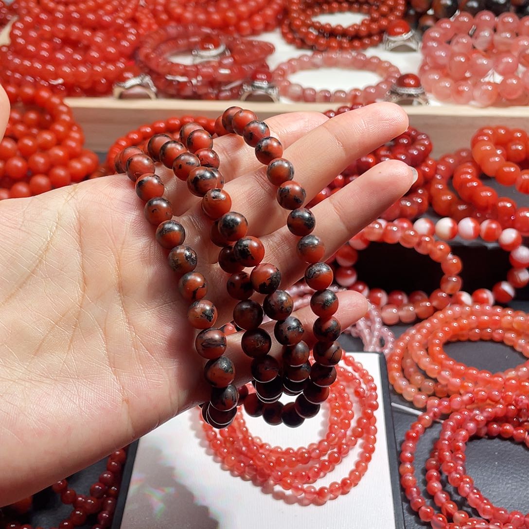 点***砂手链未镶嵌南红玛瑙