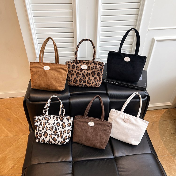 251-300桶包双根拉链简约印花包包收纳豹纹手提包手拎包