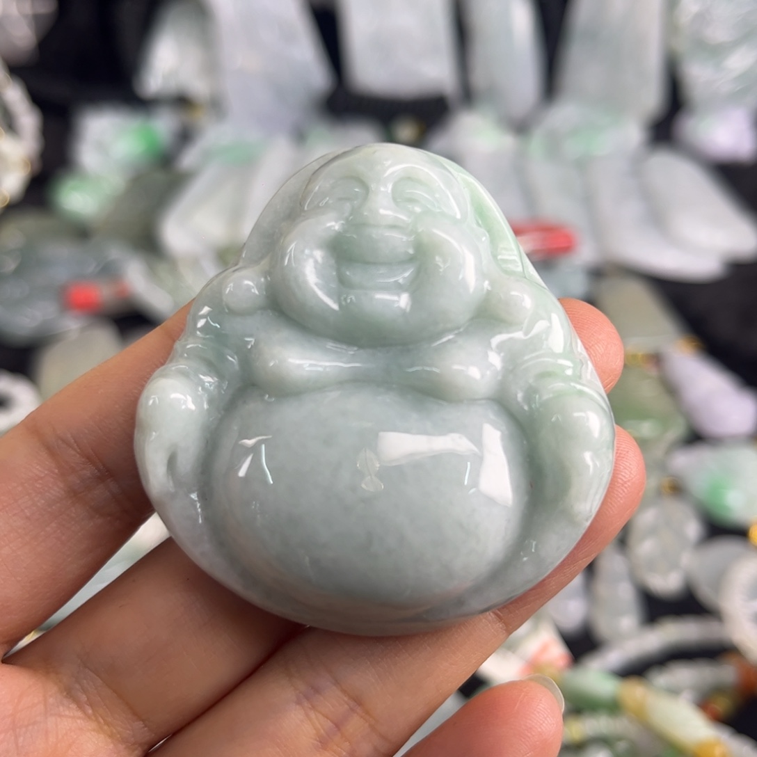 翡翠未镶嵌吊坠(赠链)