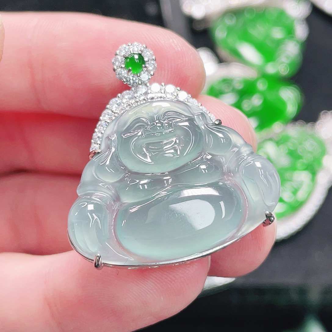 翡翠未镶嵌颈饰711