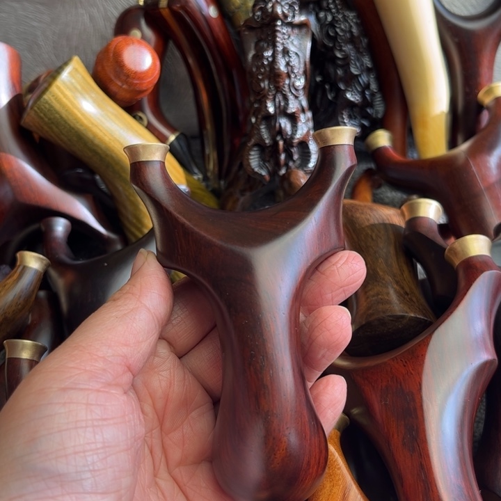 木高密紫檀铜头掌中宝天罡2062