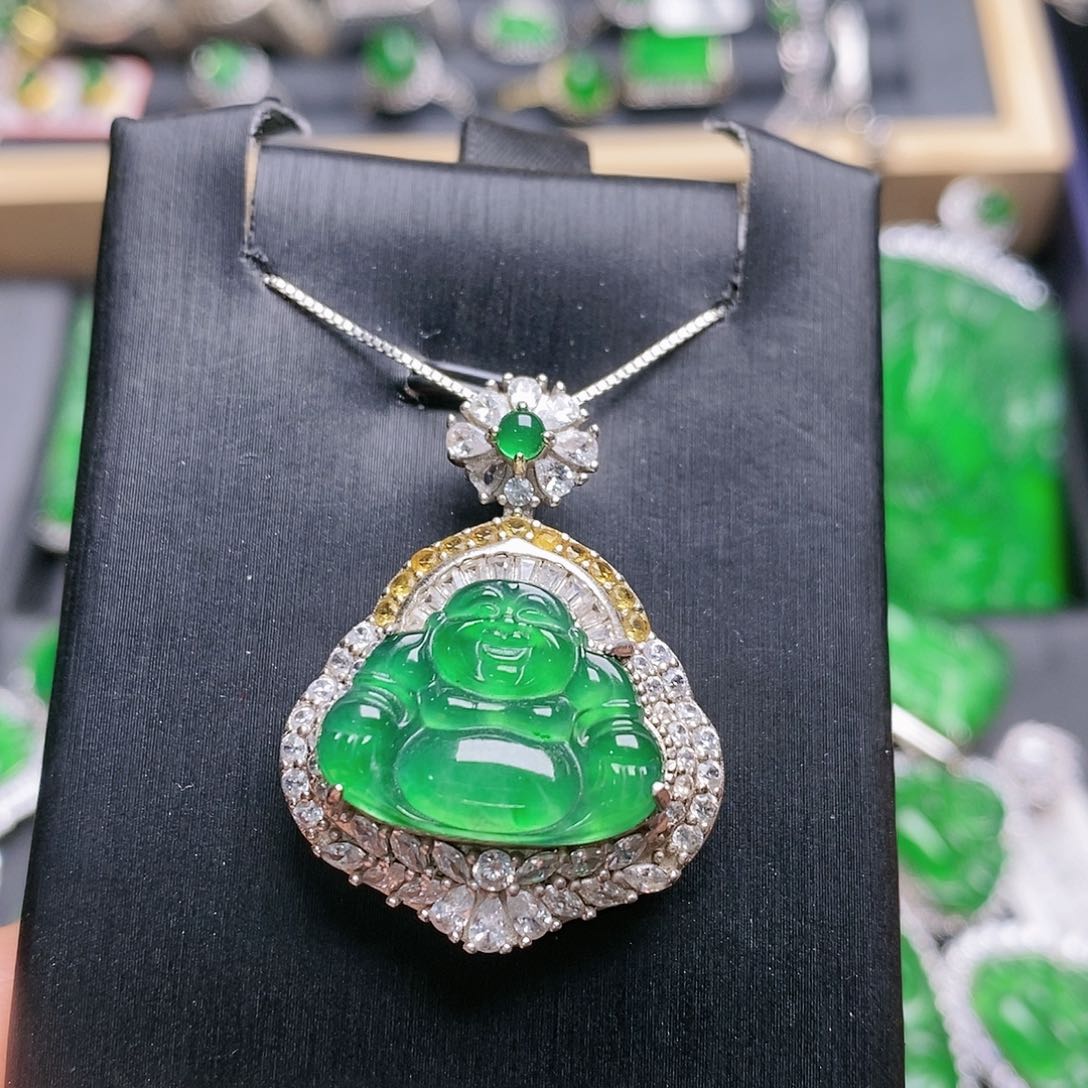 翡翠颈饰未镶嵌吊坠3