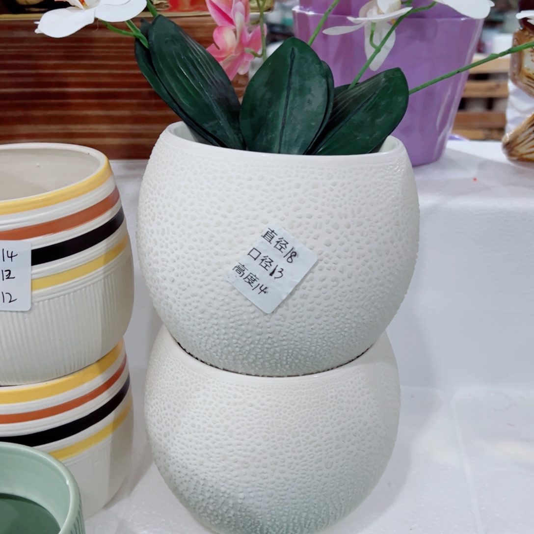 有孔，陶瓷花盆满10米包邮发货