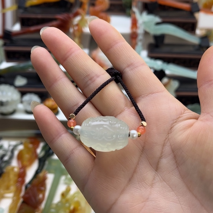 蛇纹石玉未镶嵌岫玉发簪