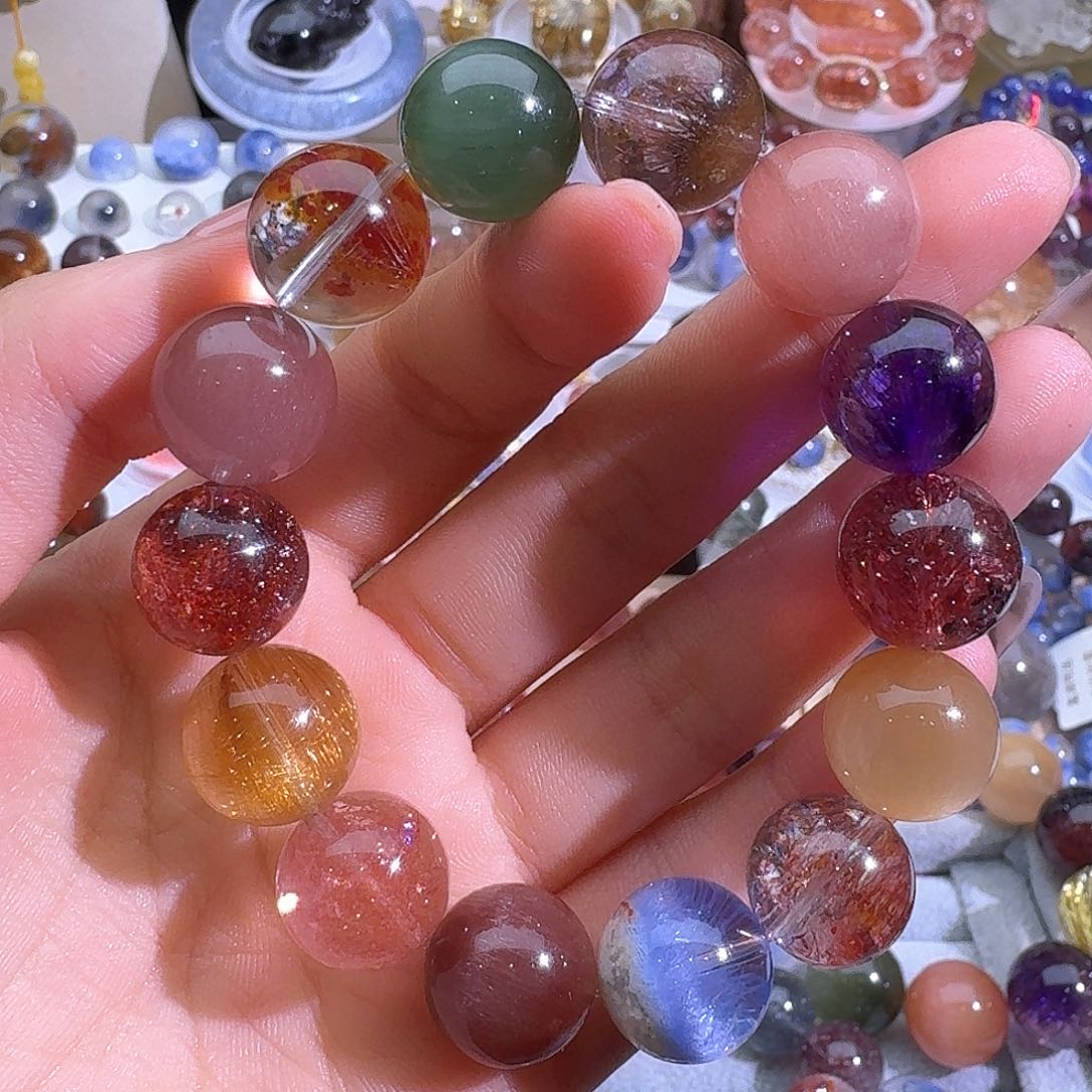 水晶手链未镶嵌天然巴西多宝手串2