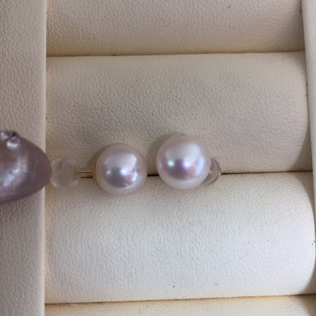 海水珍珠耳饰18K金镶嵌