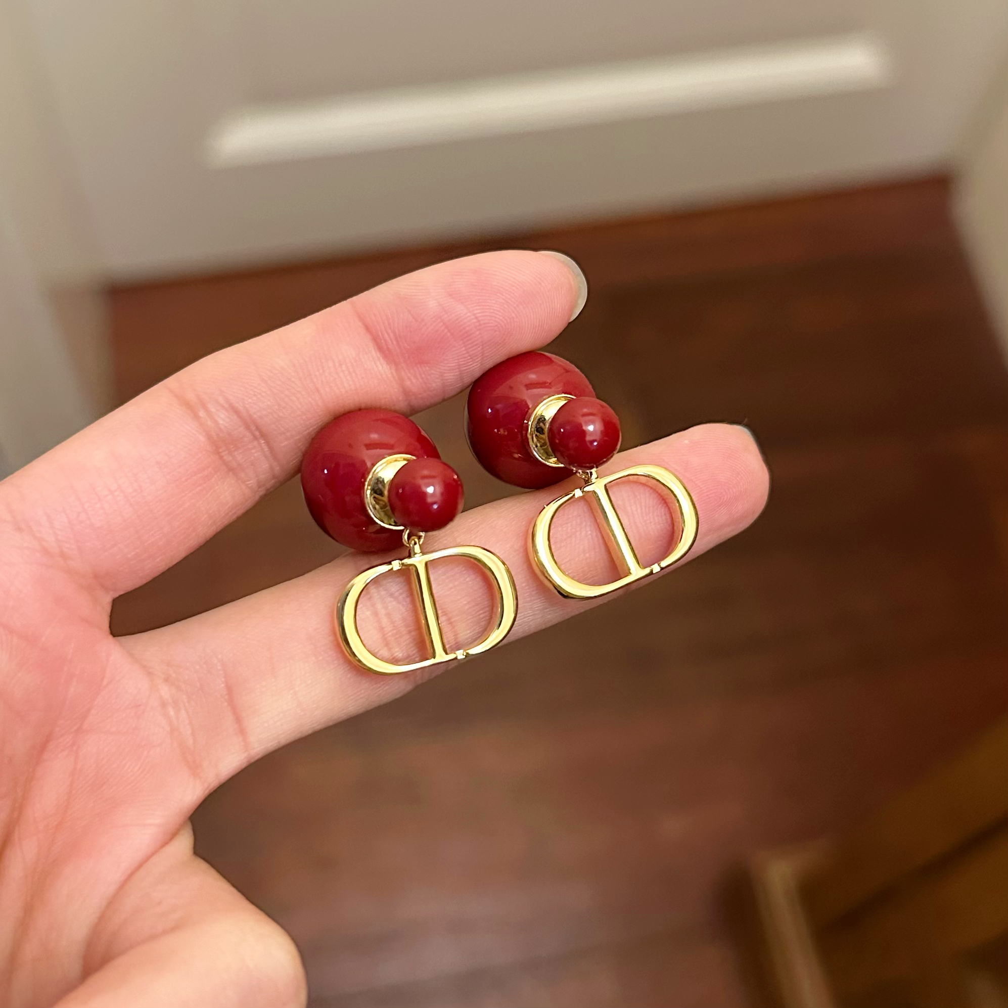 铜合金仿珍珠耳饰 E0272 时尚气质圣诞礼物新年耳环