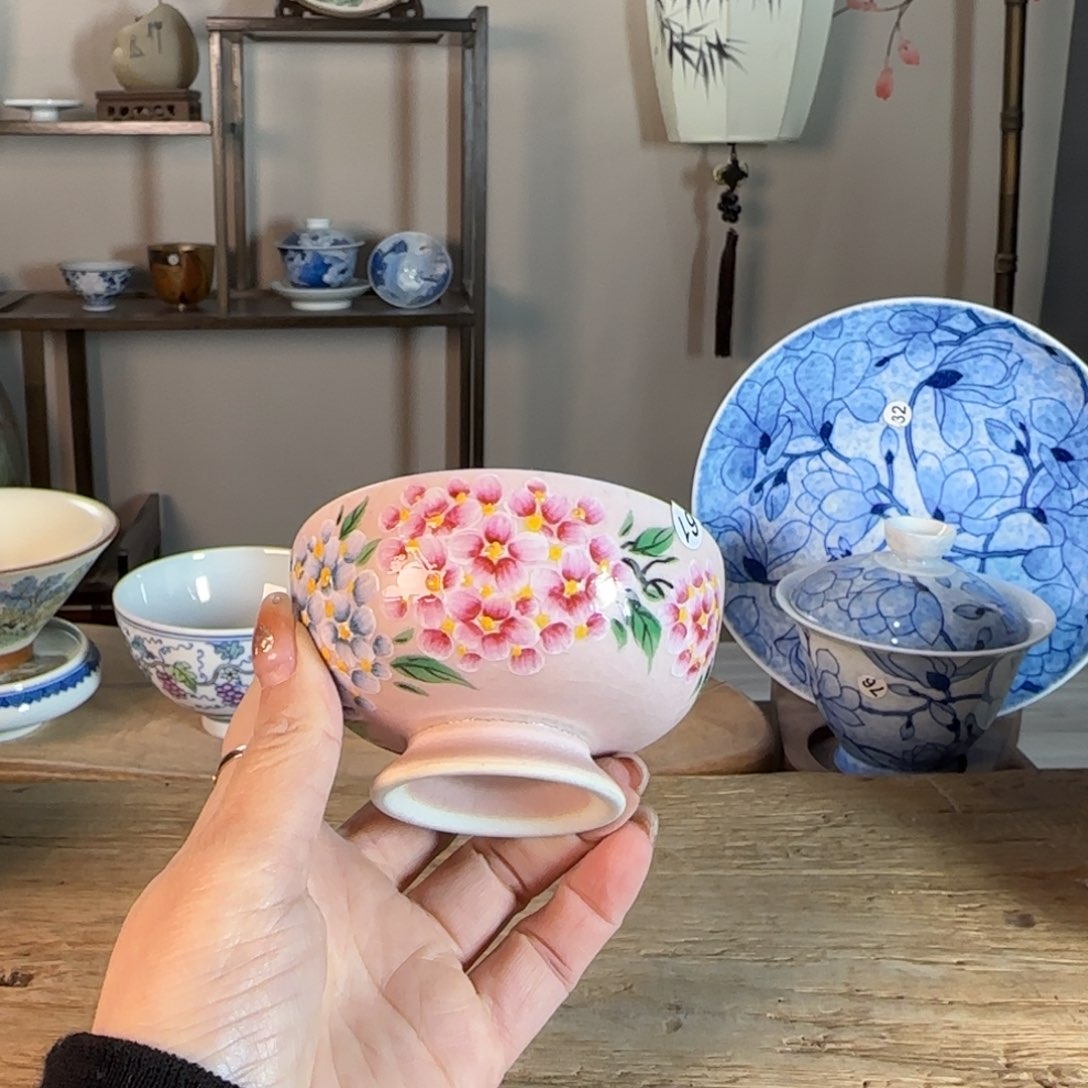 杯景德镇陶瓷柴烧多人