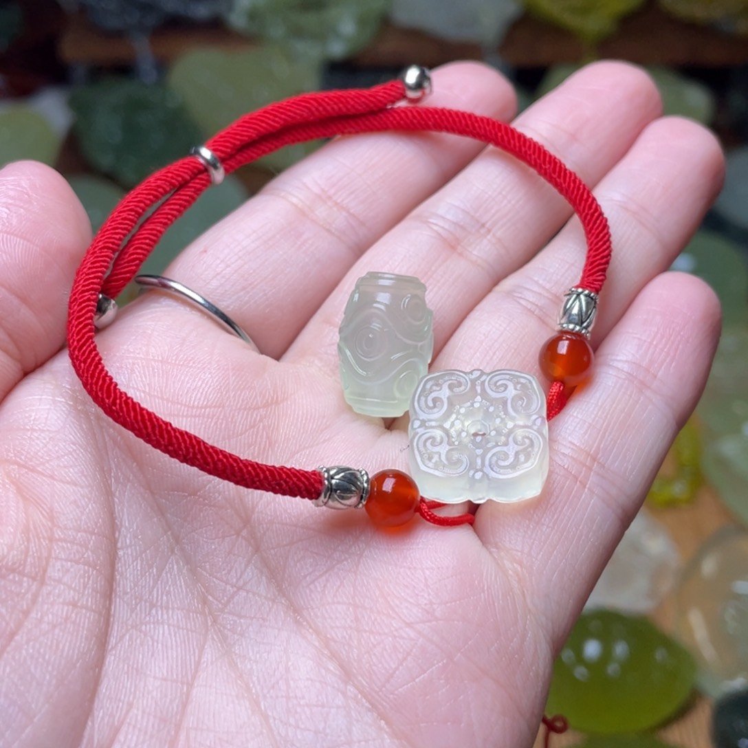 海***蓉蛇纹石玉未镶嵌手链