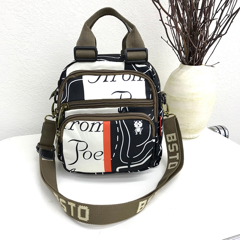 国风潮爆包手提斜挎包包小清新款女士小包尼龙布百搭休闲帆布包