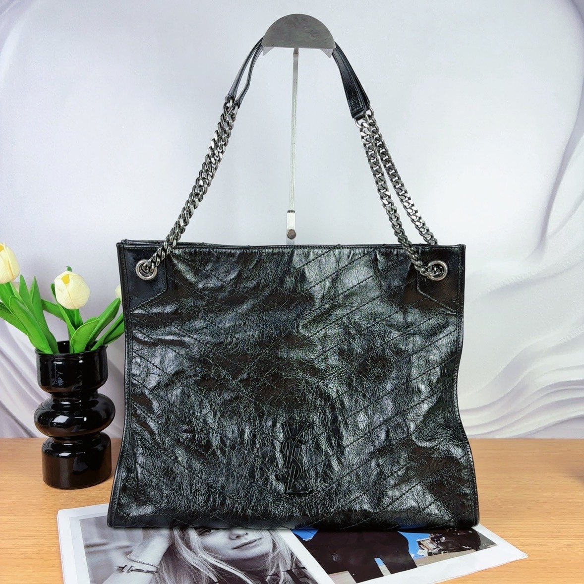 99新 YSL/圣罗兰 Saint laurent Niki Shopping Bag 中号肩包