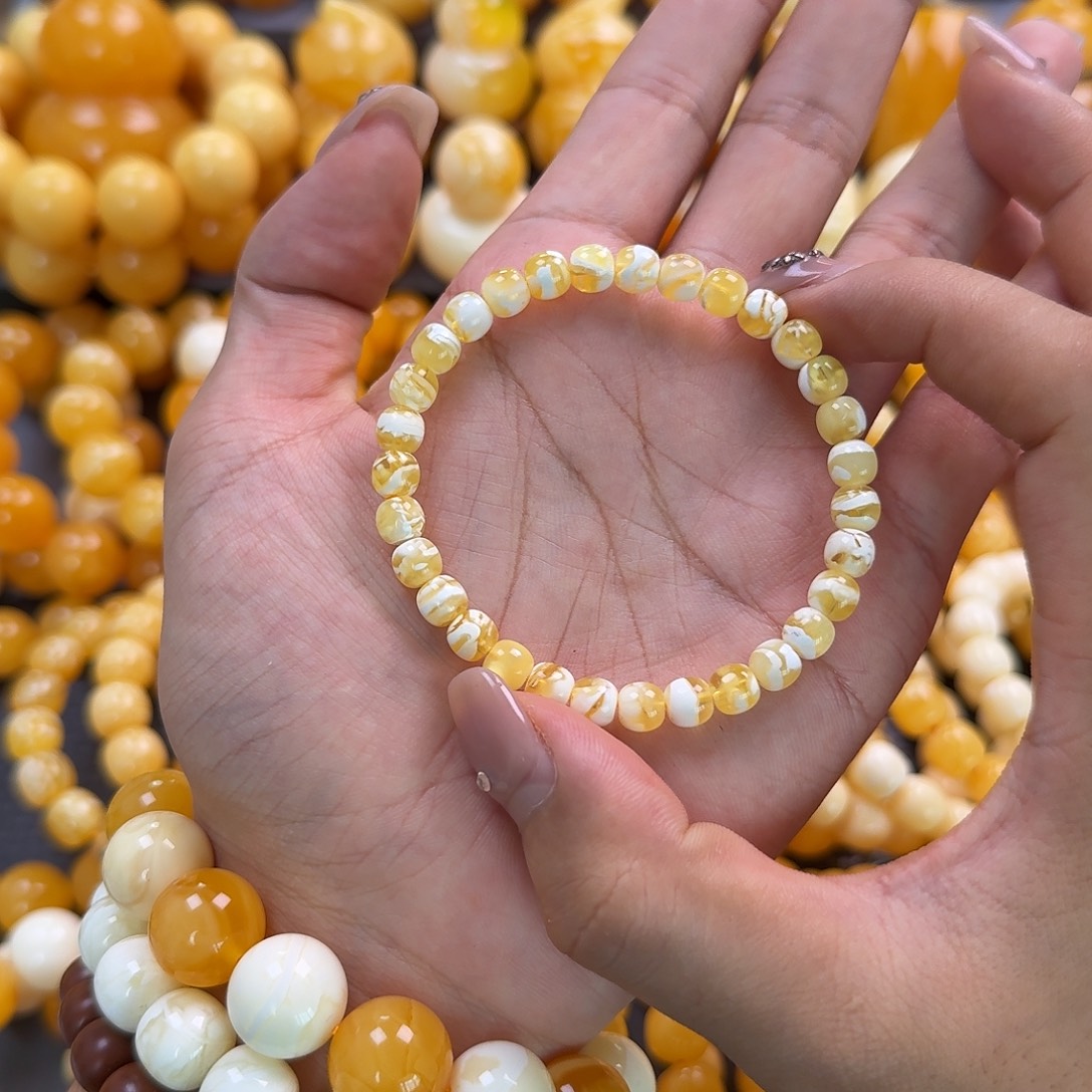 蜜蜡未镶嵌珠宝奇石6mm