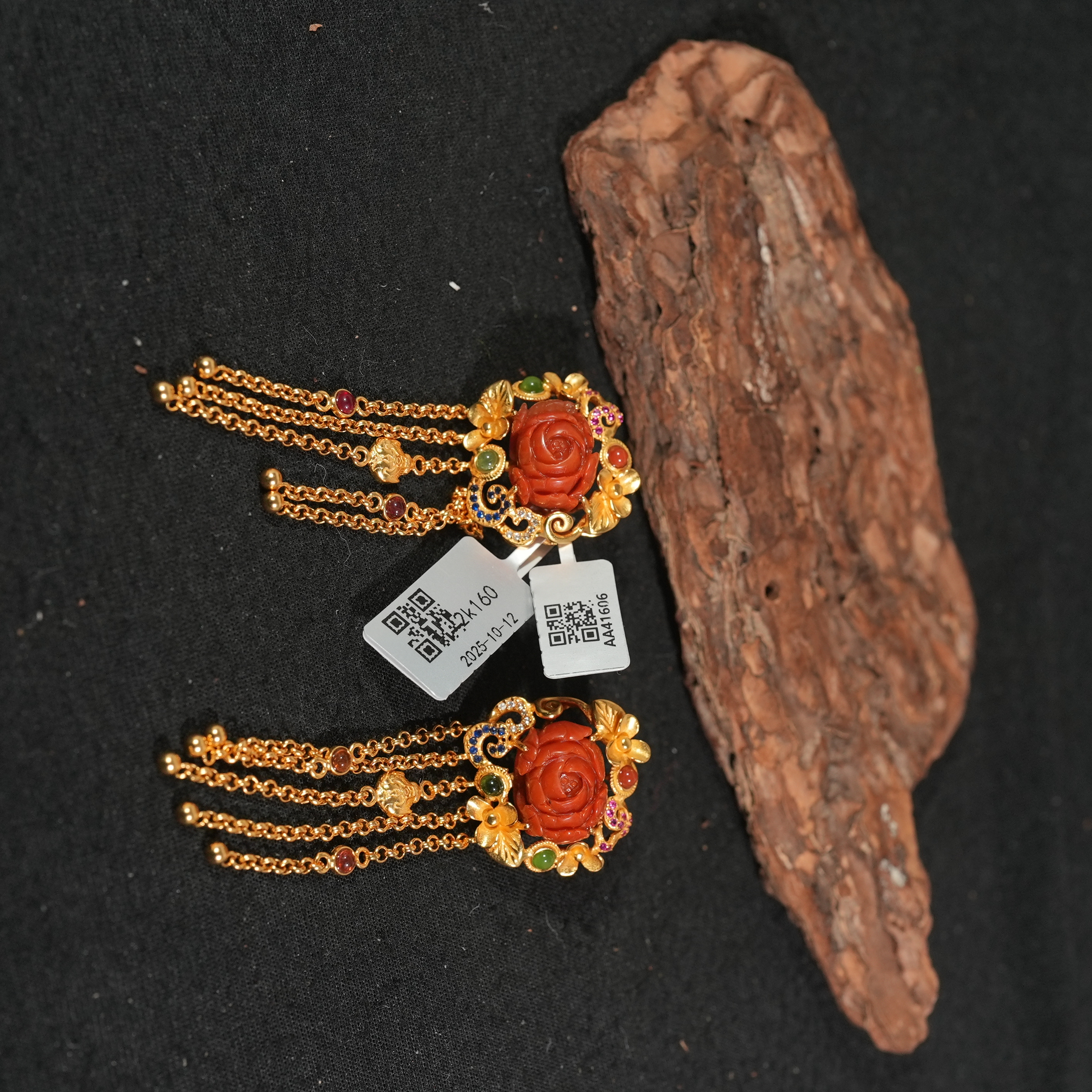 10.16香港王老板-南红耳饰2k160