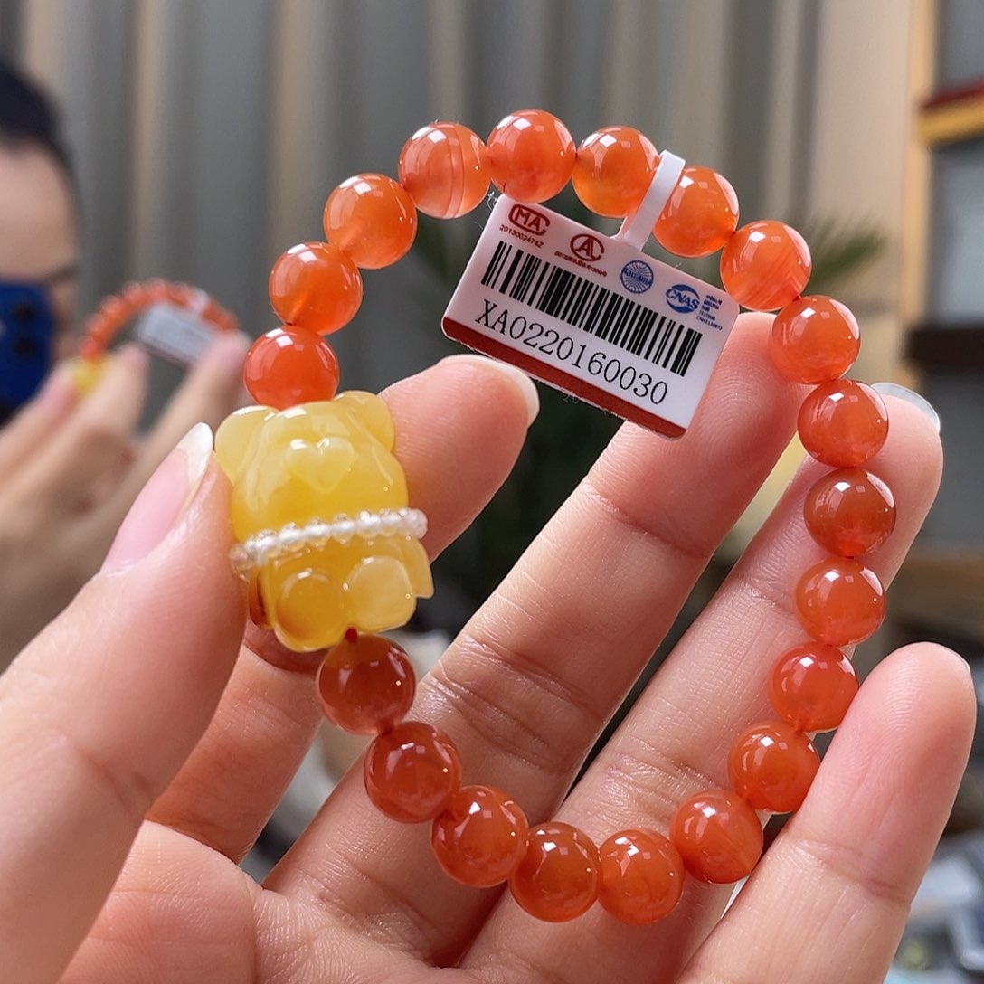 蜜蜡裸石未镶嵌蜜蜡手串