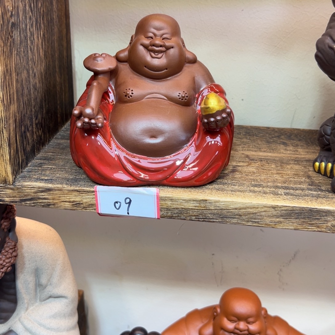 手***暖茶宠紫砂红衣如意弥勒福利