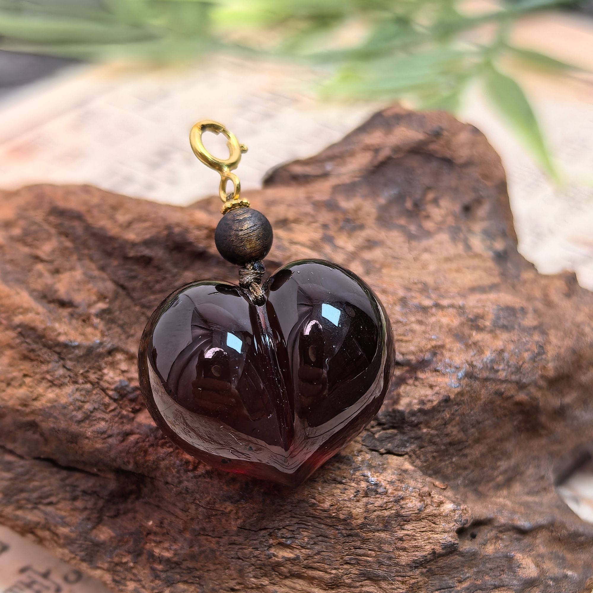 【蜜语.周年庆限定】原矿天然净水级缅甸血珀大爱心万能提溜