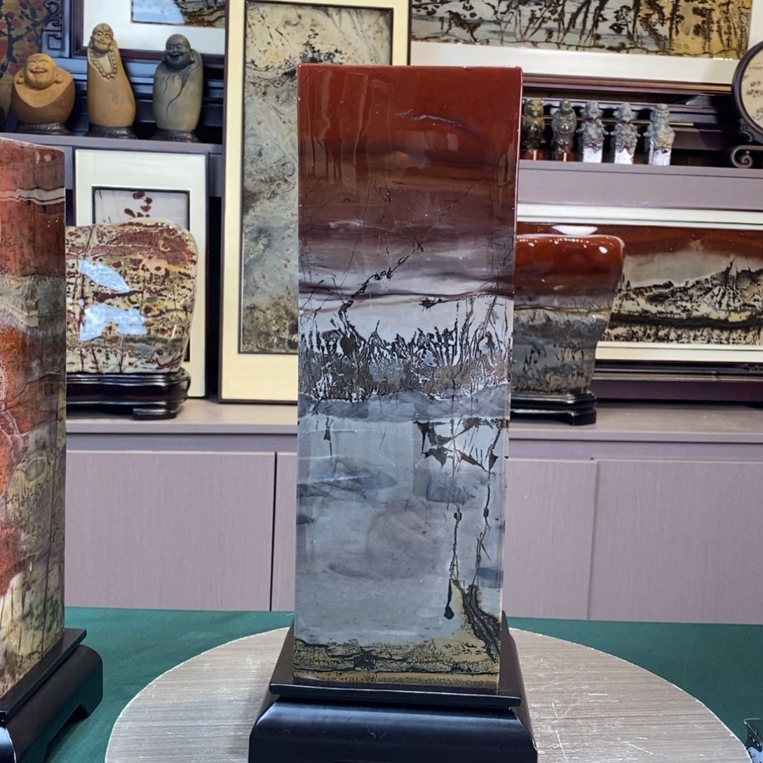 石材广西国画石草花石