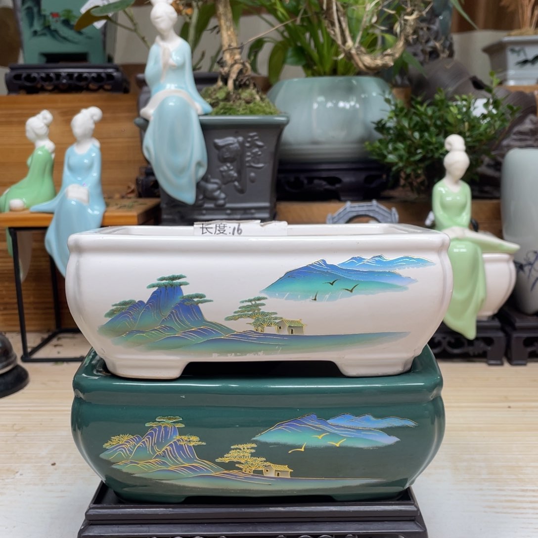 紫砂花盆陶瓷艺术花盆陶瓷