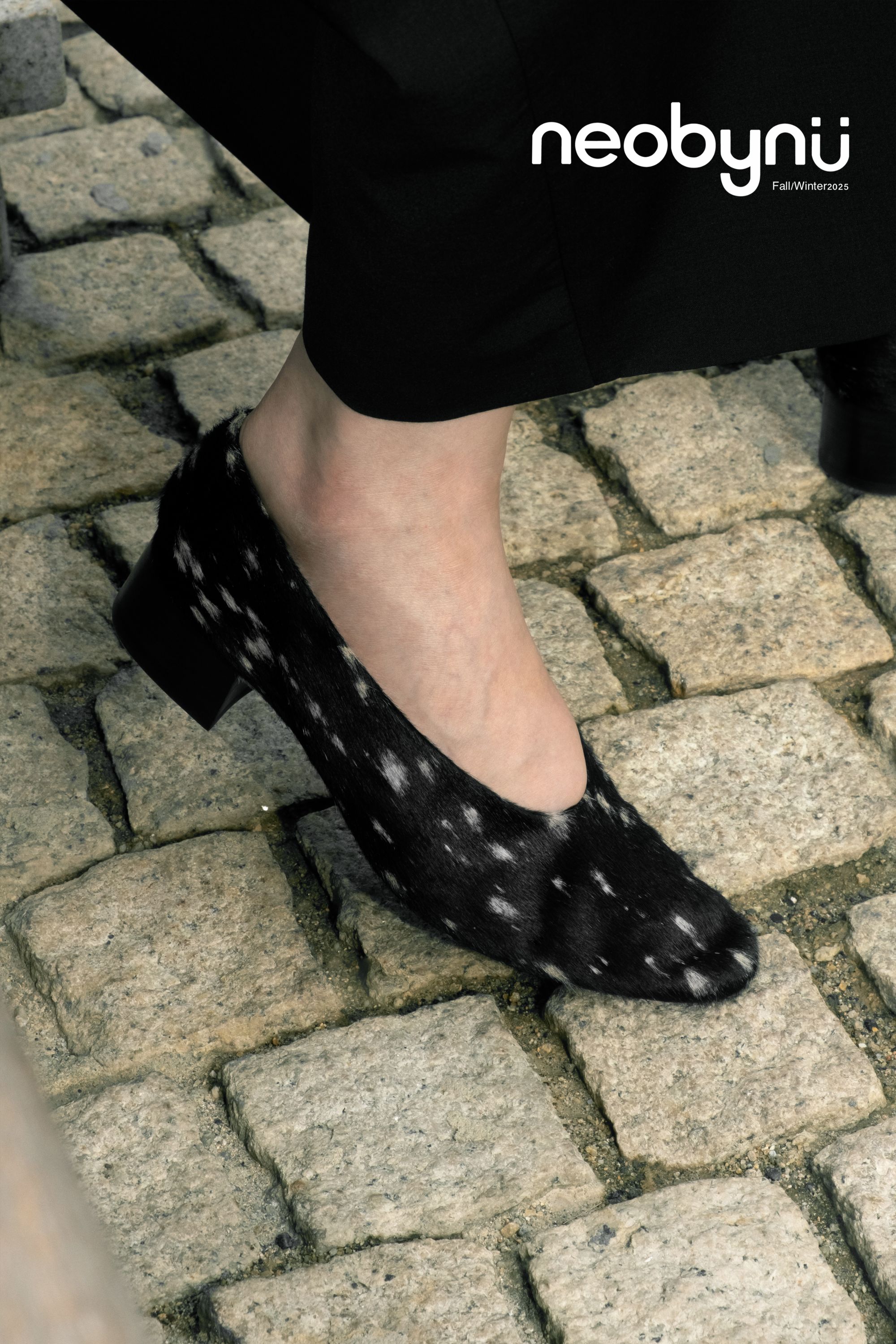 neobynü【马毛系列】气质经典奶奶口单鞋方头百搭浅口马毛低跟鞋