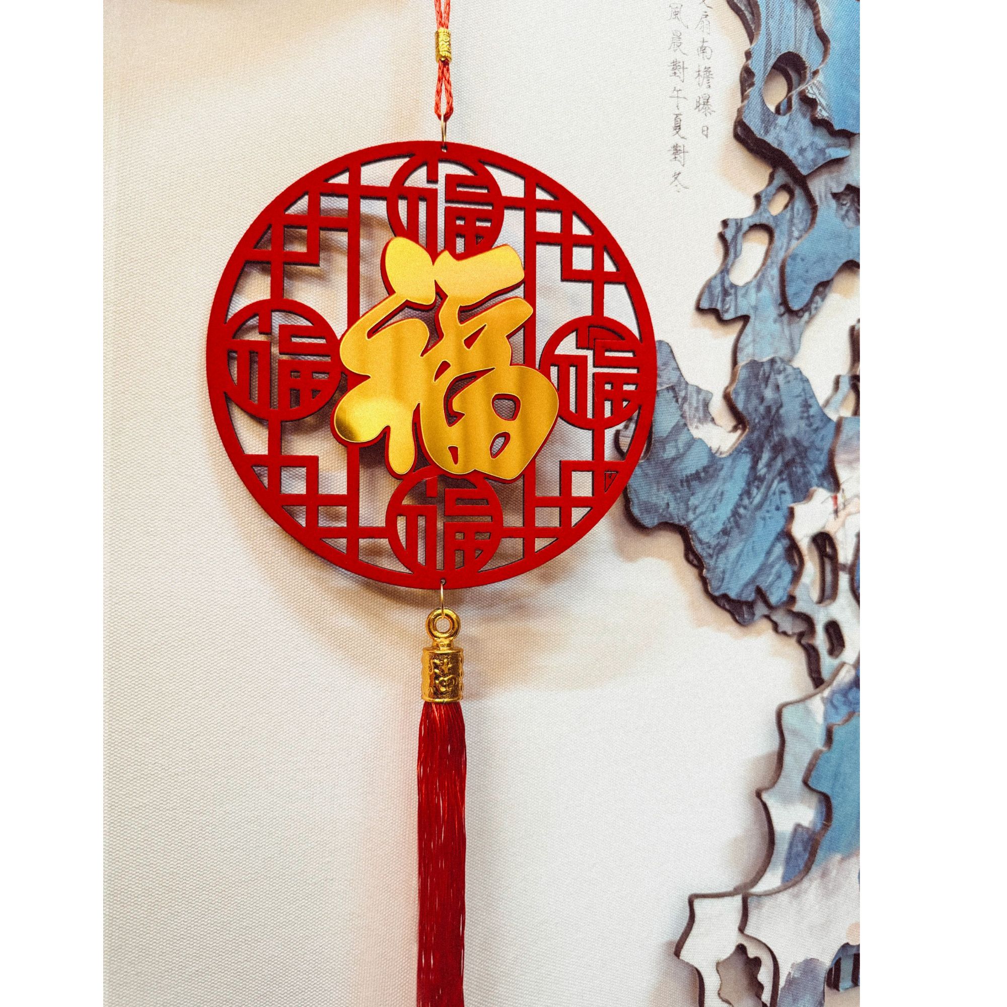 2026新款福字挂件新年迎接春节喜庆客厅摆件大门装饰布置用品 