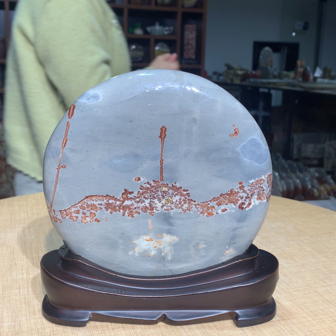 紫砂广西国画石，收藏观赏