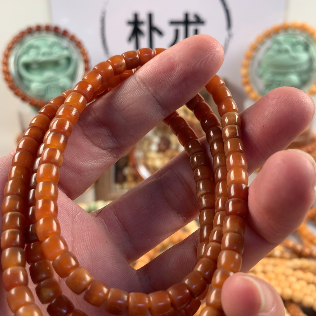 星月菩提吊坠金**品6×5直切藏红脖挂