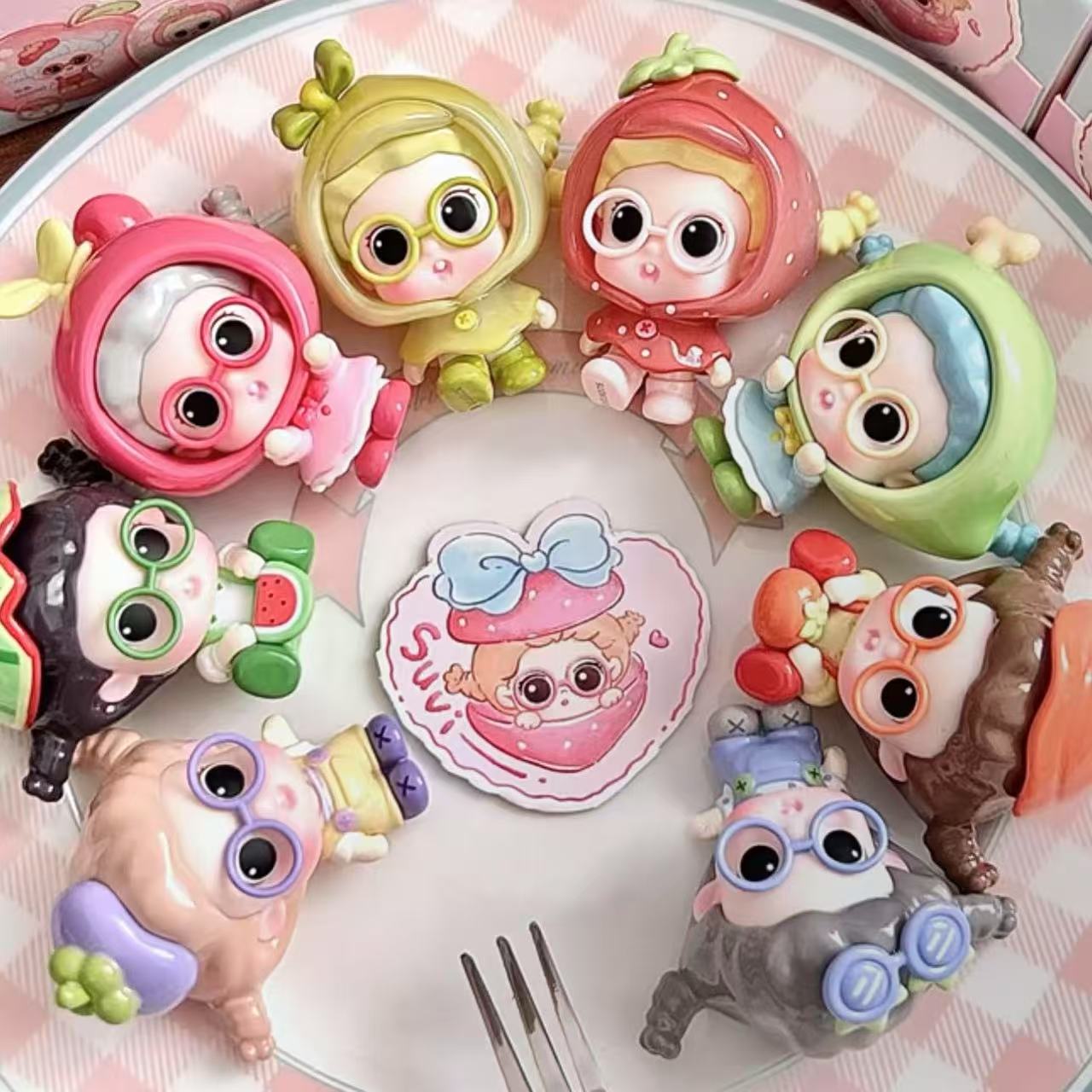 薯泥水果乐园 可爱辫子女孩萌粒潮玩公仔可做钥匙扣