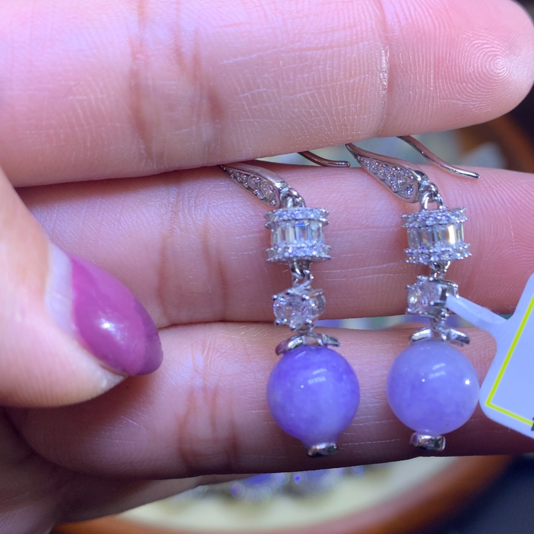 翡翠戒指银S925镶嵌翡翠