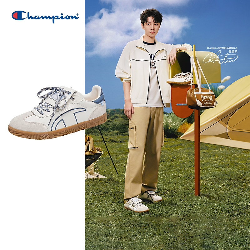 Champion冠军复古T头德训鞋25春夏新品情侣百搭低帮板鞋U5AFCTM15