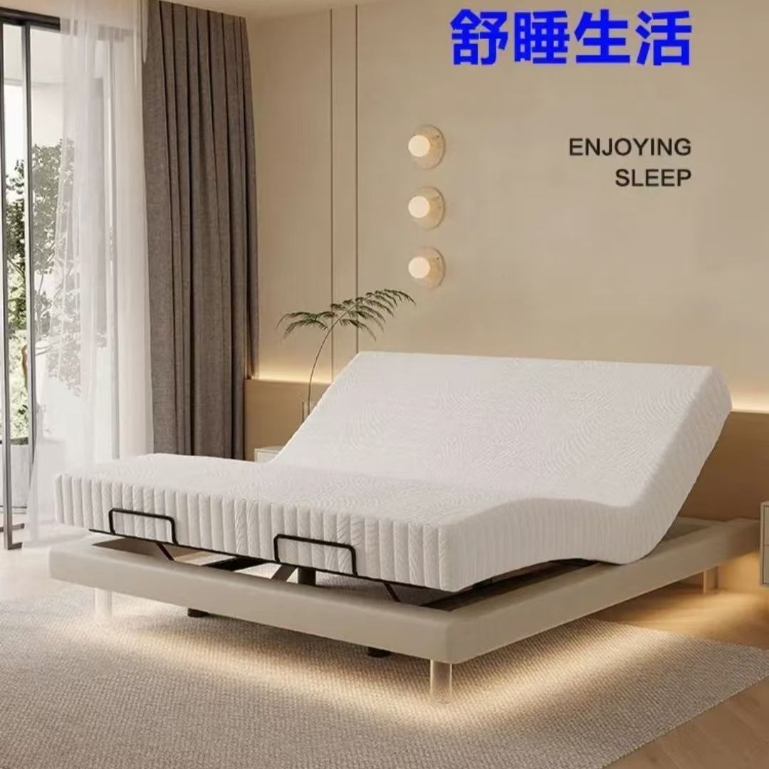 多功能电动智能无床头悬浮床小户型床奶油风无靠背网红主卧双人床