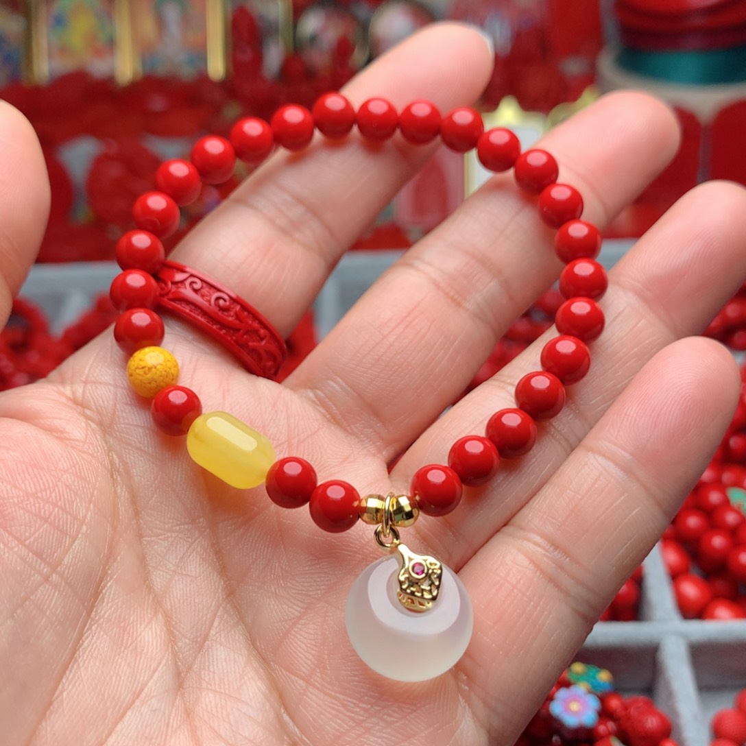 天然辰砂工艺品朱砂手串