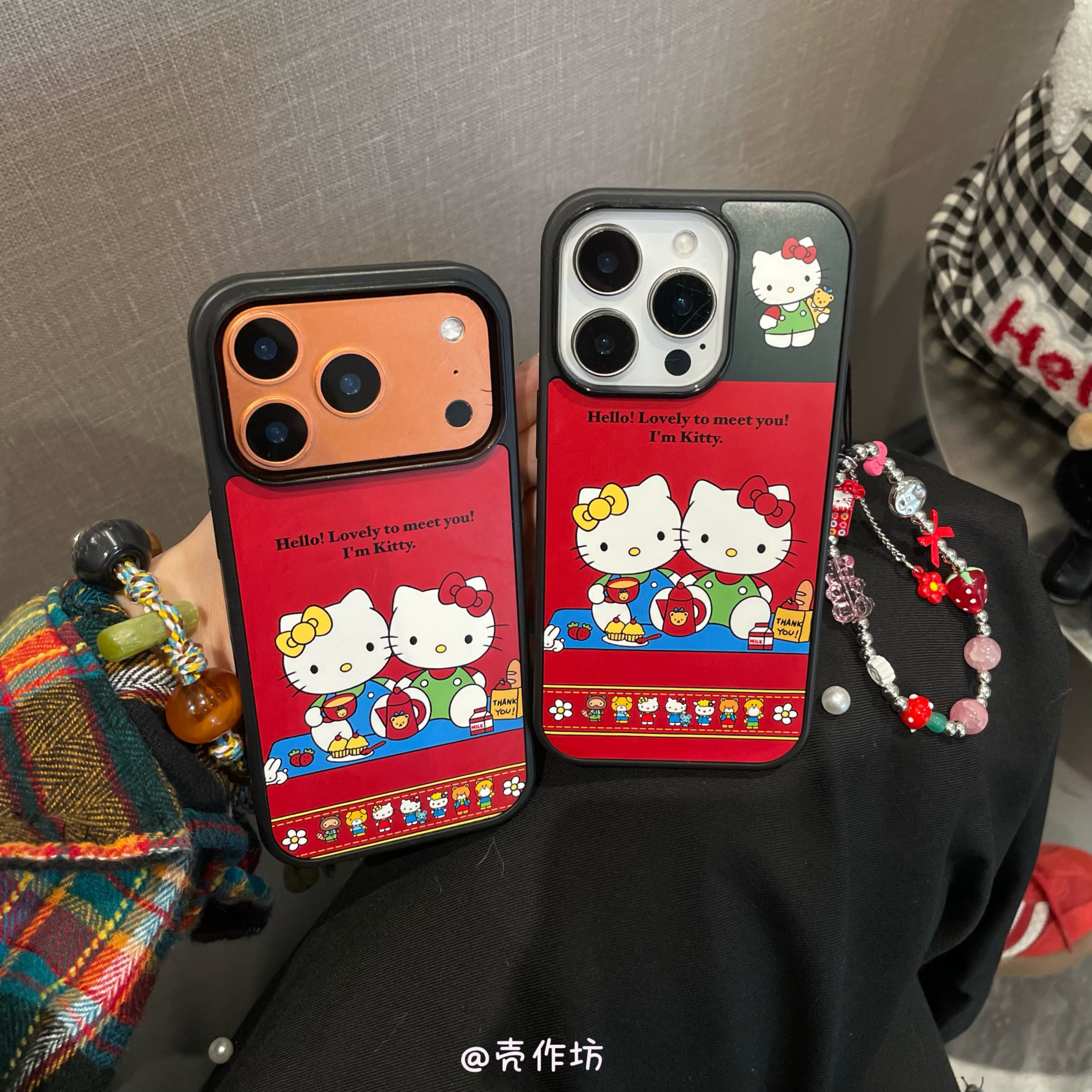 可爱卡通红KT猫适用苹果iPhone17promax/16/15/14苹果防摔手机壳