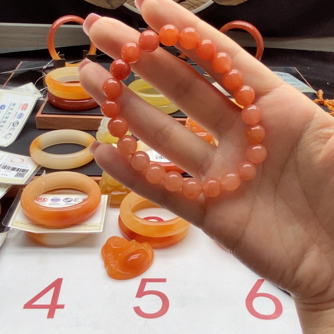 石英质玉（黄龙玉）未镶嵌手链