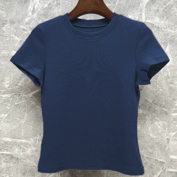 夏季女士宽松显瘦短袖拼接百搭时尚上衣