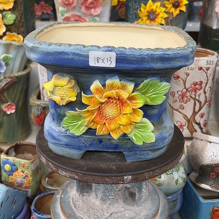 紫砂花盆粗陶材质多肉花盆