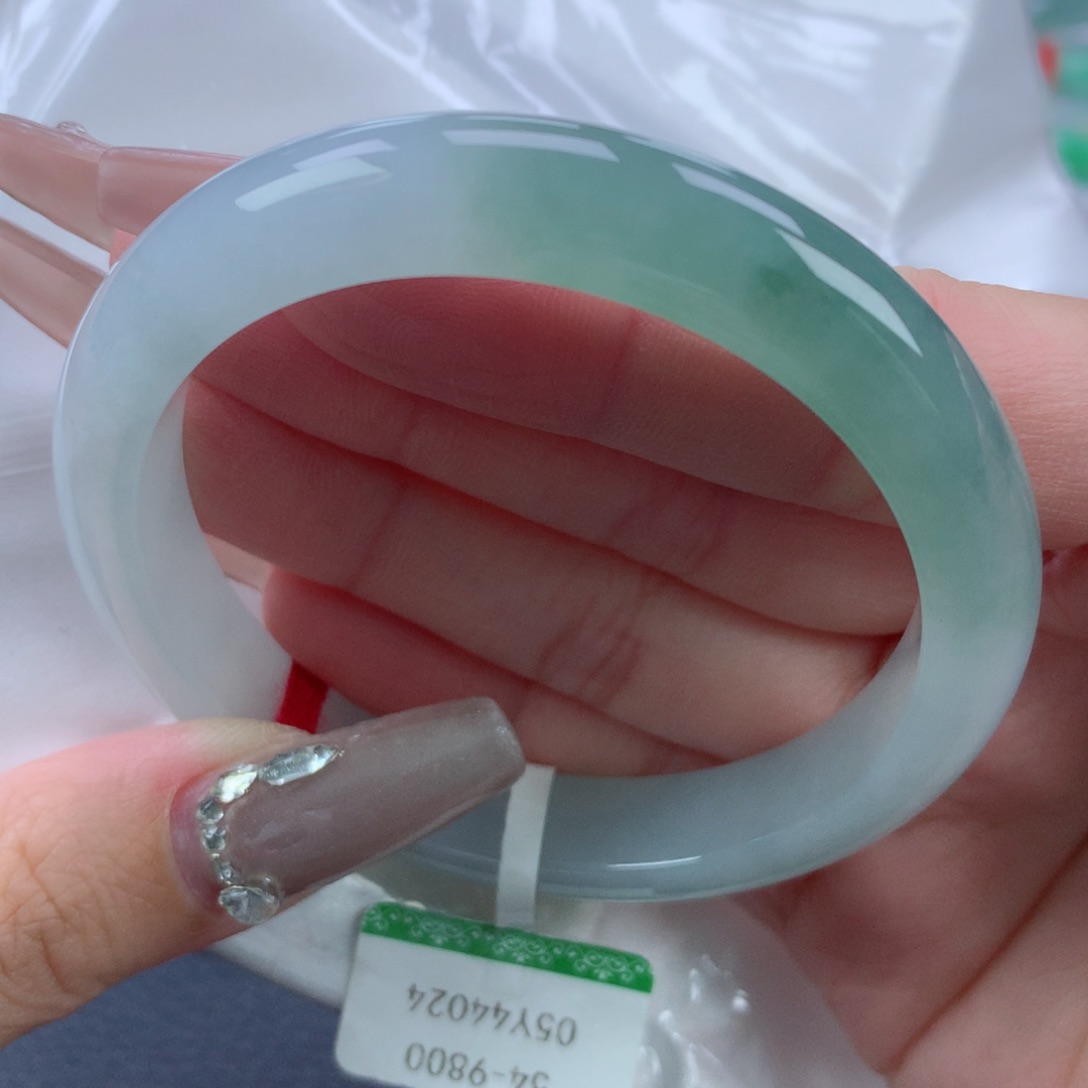 翡翠手镯未镶嵌54.2正圈零包容