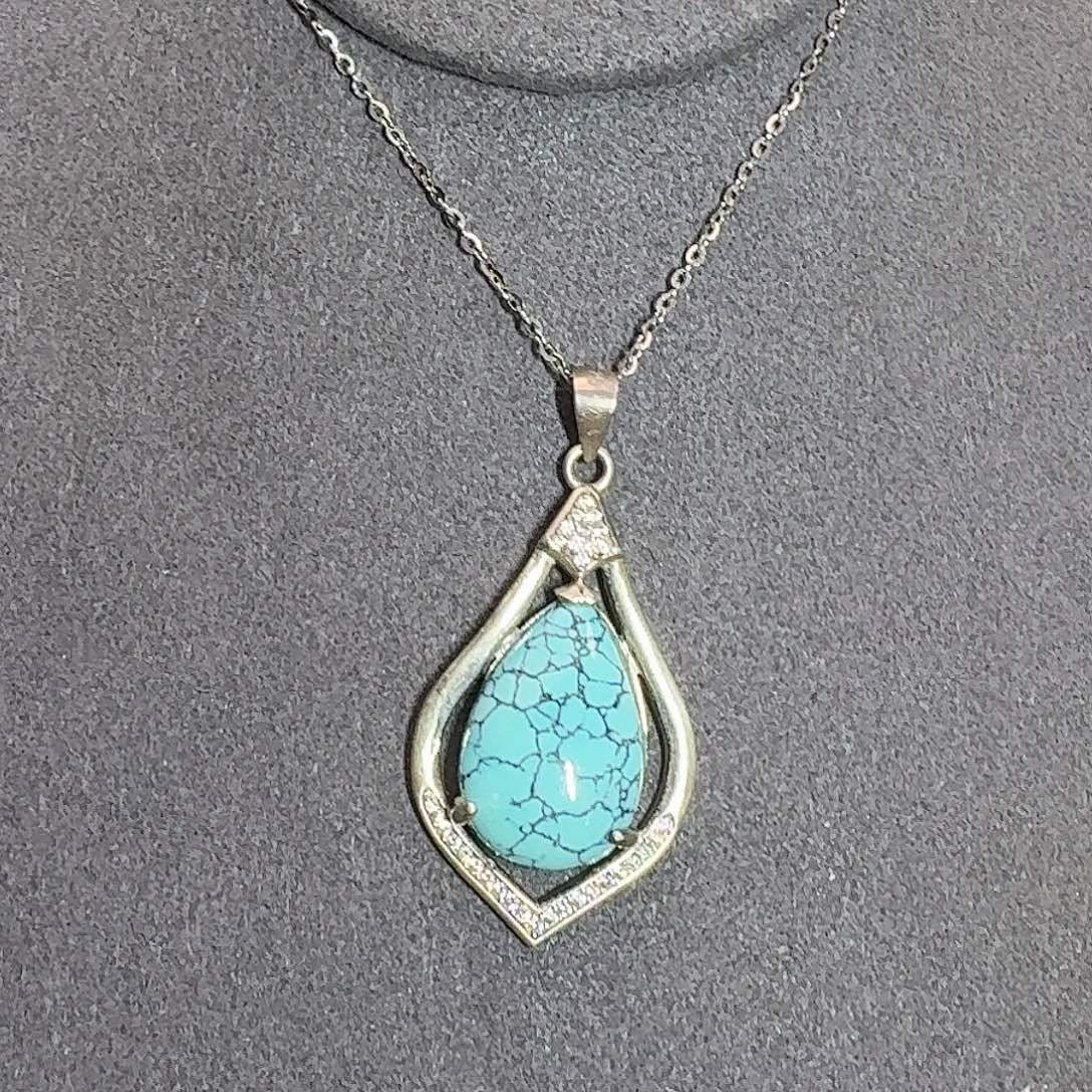 绿松石银S925镶嵌珠宝奇石