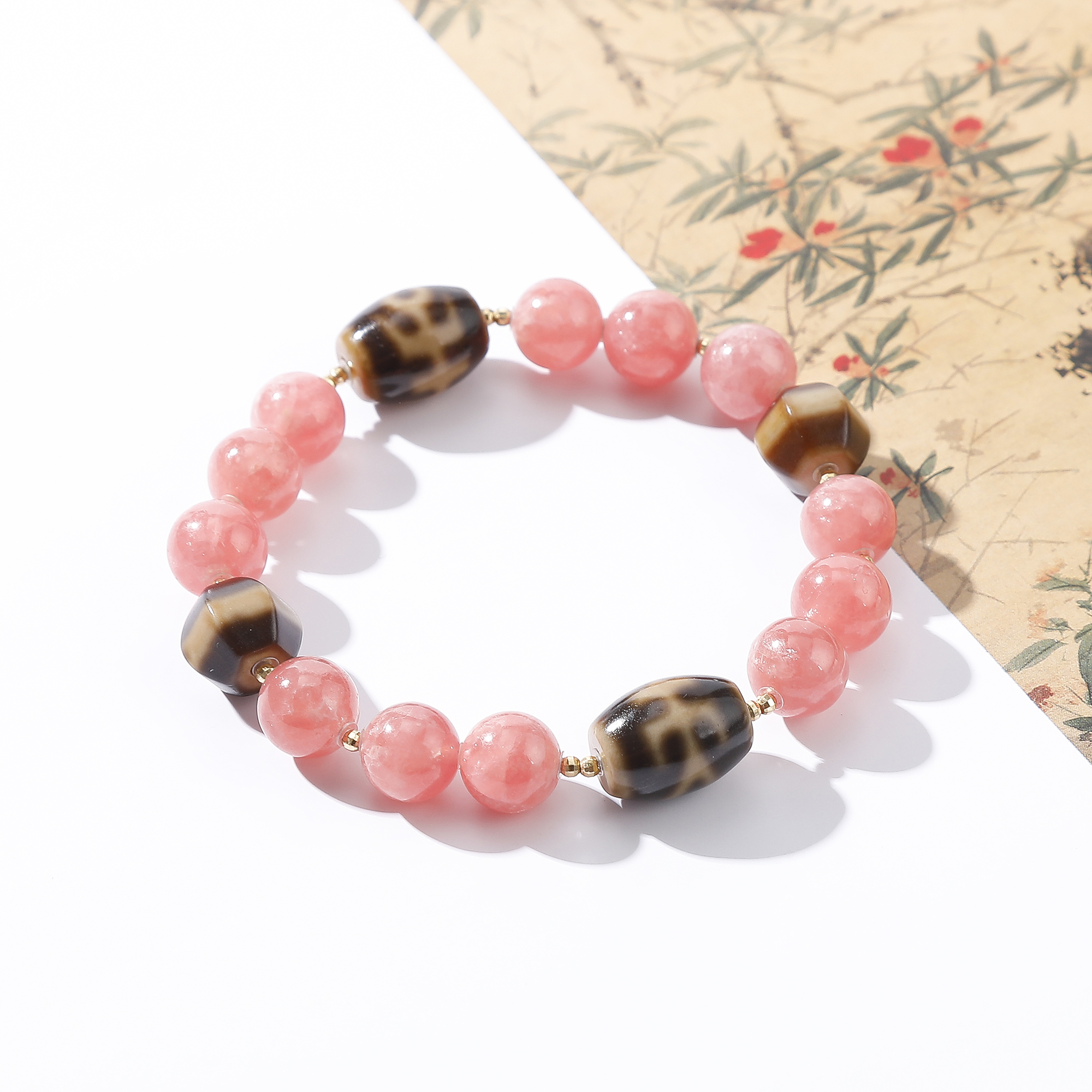 一了个卜【正贵】18K天珠红纹石手串