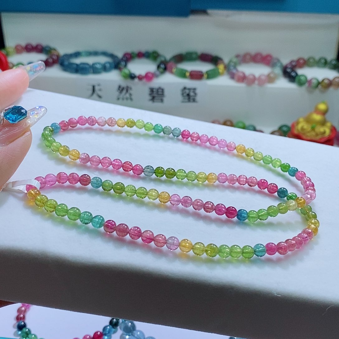 碧玺手链未镶嵌5mm左右