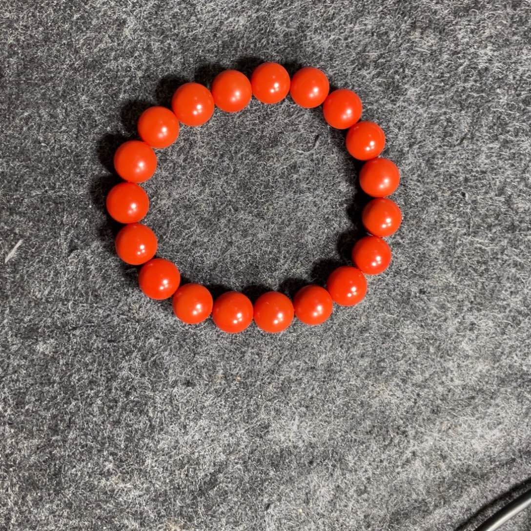 南红玛瑙未镶嵌卡10大水沟柿子红手串