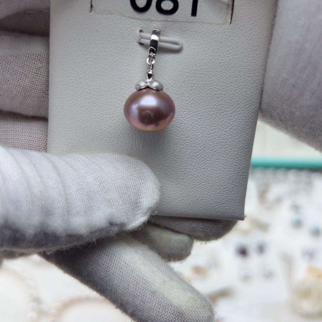 淡水珍珠吊坠银S925镶嵌