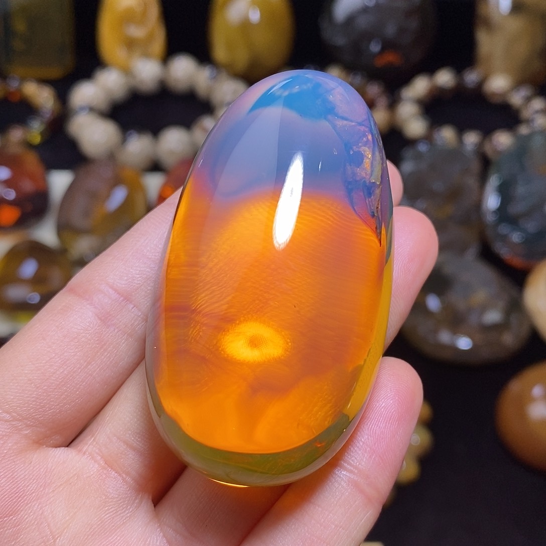 琥珀颈饰未镶嵌33克