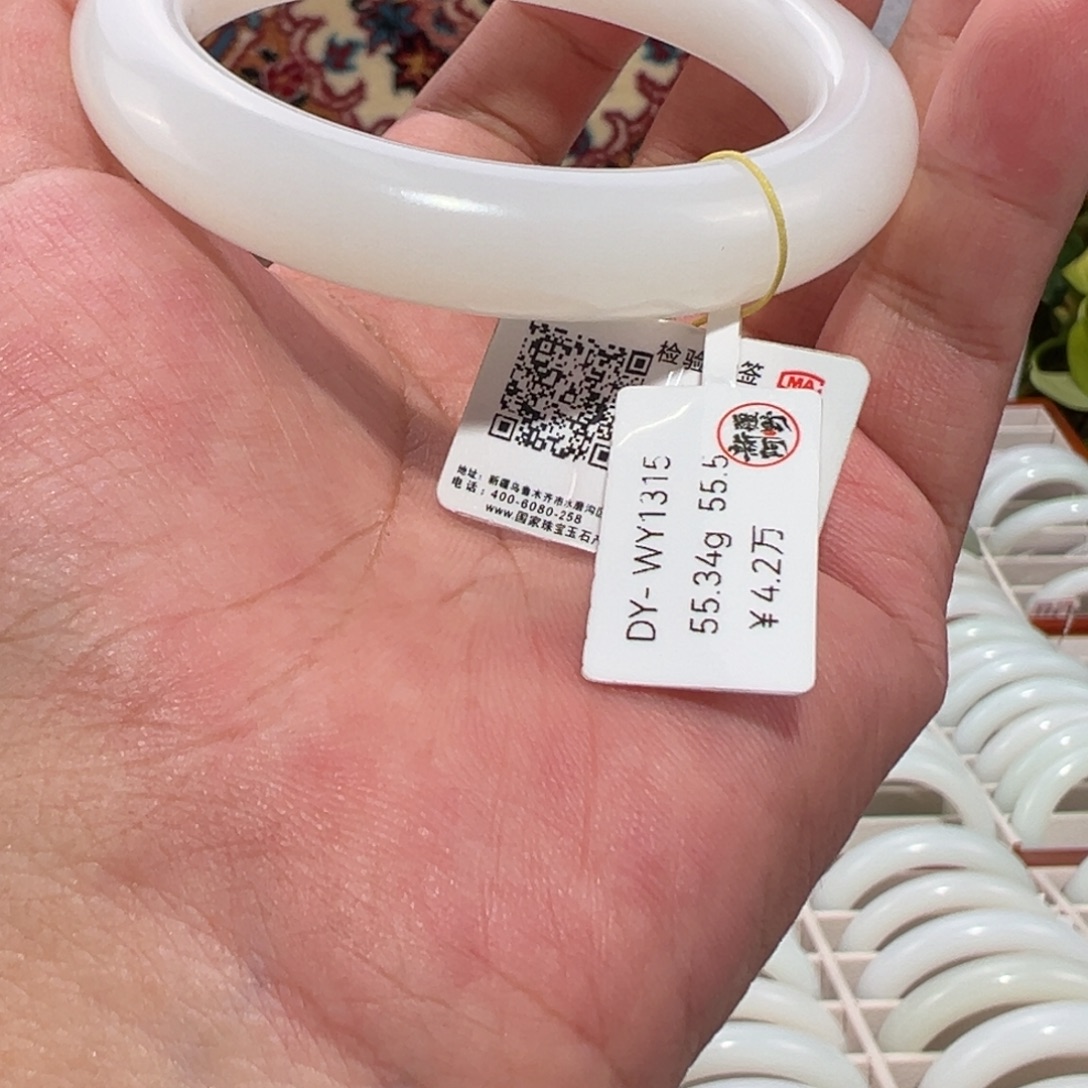 和田玉未镶嵌手镯天然新疆和田玉羊脂玉