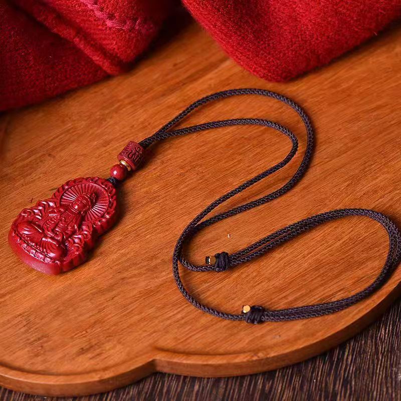 天然辰砂朱砂观音 吉祥招福纳福  套装