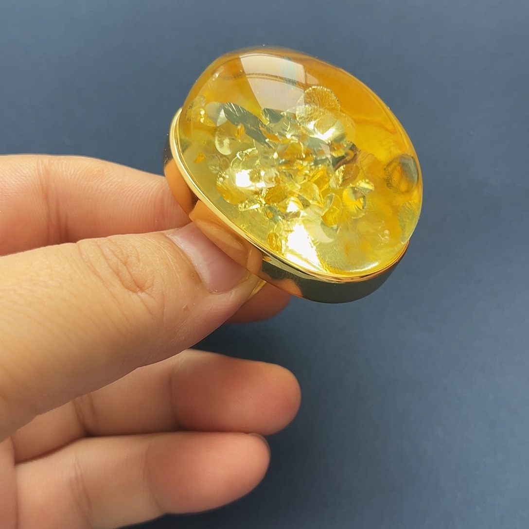 琥珀未镶嵌裸石戒指