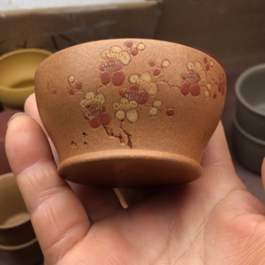 紫砂茶壶黄段泥主人杯80豪升左右